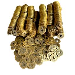 Artesanato chinês de moedas de cobre, Feng Shui Lucky Blessing Antigo Antigo, I Ching Moeda, Retro Collectible Curio Lembrança, 100Pcs - Image 1