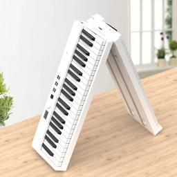 Piano Digital dobrável multifuncional para estudantes, 88 teclas, instrumento musical portátil, 128 rimas - Image 1