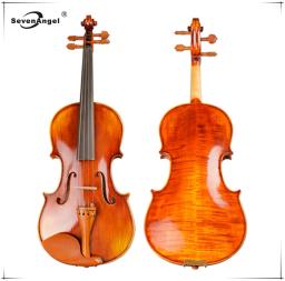 Anjo oito-violino profissional, 4/4, listras naturais, bordo, mestre, artesanato, violino instrumentos de corda com caso de arco - Image 2