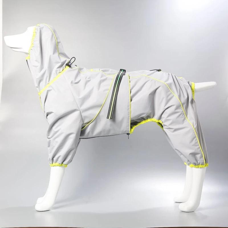 Casaco impermeável para cães grandes, Capa de chuva para cães, Casaco respirável macio, À prova de neve, Windproof, Pet Safety, Casaco com pernas ao ar livre - Image 1