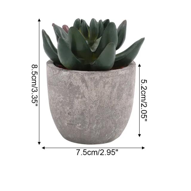 Mini Plantas de Aloe Bonsai Simuladas para Decoração de Mesa e Jardim - Vaso de Árvore Falsa para Escritório e Casa