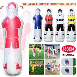 Goleiro inflável do treinamento do futebol para crianças e adultos, manequim do futebol, saco de boxe, copo, PVC, 160cm - Image 1