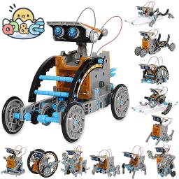 12 em 1 experimento científico robô solar brinquedo diy construção alimentado ferramenta de aprendizagem educação robôs kit de gadgets tecnológicos para criança - Image 1