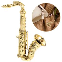 Miniatura Instrumento Musical Ornamentos, DIY Artesanato Acessórios, Pingentes Decorativos, Saxofone, I6l7 - Image 1