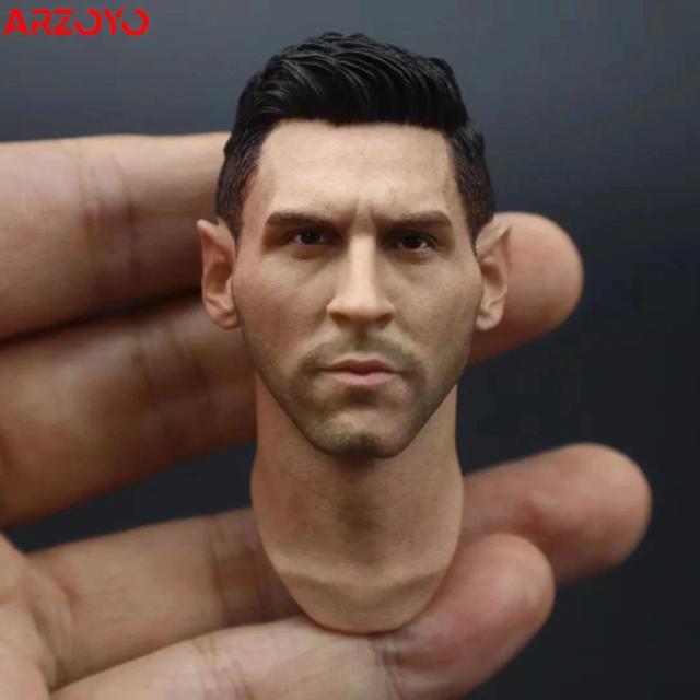 Escultura de Cabeça do Messi em PVC - Modelo de Ação 1:6, 12" para Colecionadores e Fãs de Futebol
