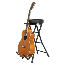 Tamborete de guitarra com almofada acolchoada dobrável de dupla finalidade suporte de guitarra desempenho cadeira peças de instrumentos musicais - Image 1