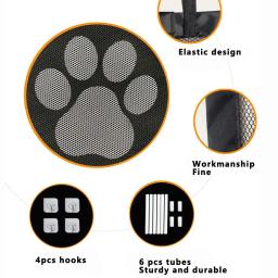Pet Screen Mesh Portão para Portas, Dog Gate para Escadas, Cerca de segurança interior, House Dogs, 4Pcs Hook - Image 3