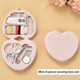 Portátil Mini Costura Box Set, Kit De Costura Doméstica, Sacos De Armazenamento, Organizador De Diversos, Ferramentas Home, Acessórios De Costura, 8Pcs - Image 2