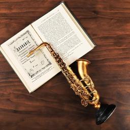 Europeu Luxo Instrumento Musical Enfeites, Arte Musical, Artesanato Resina, Violino, Saxofone, Trompa francesa - Image 3