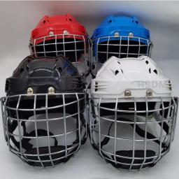 Capacete de proteção para hóquei no gelo, skate e rugby, chapéu esportivo profissional, jogo de treinamento com máscara, adulto e criança - Image 6