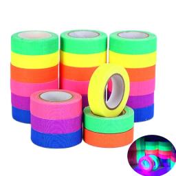 Fita UV do algodão do brilho, fita do partido do gaffer do néon, aviso de segurança, decorações do casamento, decorações home - Image 1