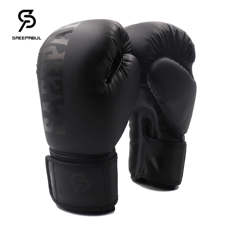 Luvas de Boxe de Couro PU para Homens e Mulheres, Artes Marciais Mistas, Muay Thai, Luta, Kickboxing, Treinamento, Crianças, 8, 10, 12, 14, 16oz - Image 1