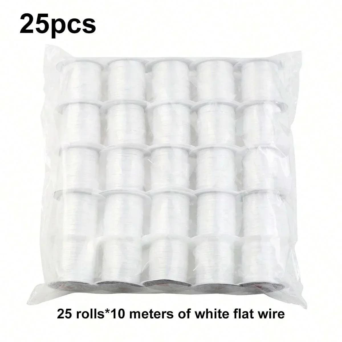 1/25 rolos de cabo elástico miçangas fio estiramento corda fibra artesanato linha para fazer jóias diy contas de semente pônei contas pulseiras - Image 1