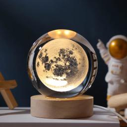 3D Crystal Planet Laser Gravado Globo, Sistema Solar, Decoração Avançada, Presente Graduação, Bola de Cristal, 6cm - Image 6