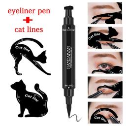 Lápis Delineador Líquido Dual End Black, Pro Impermeável, Maquiagem de Longa Duração, Eye Liner Pen, Linha Cat, Eye Stencils - Image 2
