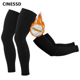 CINESSD-Cobertura De Proteção De Perna De Velo, Aquecedor De Braço De Ciclismo Ao Ar Livre, Manga De Perna De Bicicleta MTB, Corrida e Corrida, Preto, Inverno, 2024 - Image 1