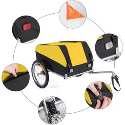 Reboque dobrável para mountain bike, acessório portátil para carregar bagagem, para cão, gato, animal de estimação - Image 4
