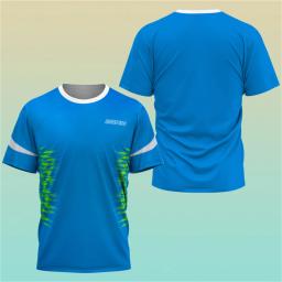 Roupa esportiva de tênis de mesa de manga curta masculina, camisa esportiva de treinamento diário, tops confortáveis, academia - Image 1