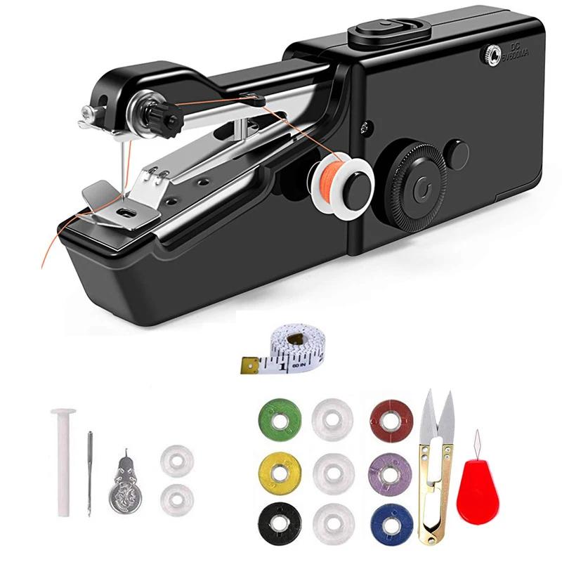 Mini Máquina de Costura Elétrica Portátil, Rápida, Prática, Ponto, Bordado, Sem Fio, Roupas, Tecidos, Doméstico - Image 1