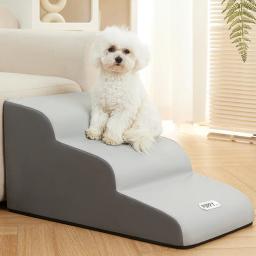 Escada de cama antiderrapante removível para pet, escada de rampa para cachorro pequeno e gato, suprimentos para cães domésticos, 2 ou 3 passos - Image 2