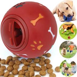 Ajustável interruptor vazamento bola dispositivo para cães, bola de borracha, mastigar dispensador, interativo vazamento treinamento brinquedo, Pet dentição brinquedo, S0d4 - Image 1