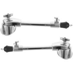 Peças duráveis instrumento de percussão, pernas criativas, kit de Bateria, alta qualidade Stands, prata acessórios, 2 pcs - Image 3