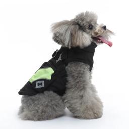 Jaqueta impermeável com arnês para cães pequenos e médios, casaco quente, roupas de inverno com zíper, roupas de cachorro - Image 4