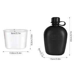 Garrafa de água tática ao ar livre, Chaleira Cantina com Bolsa, Cup Set for Camping, Caminhadas, Mochila, Sobrevivência - Image 4