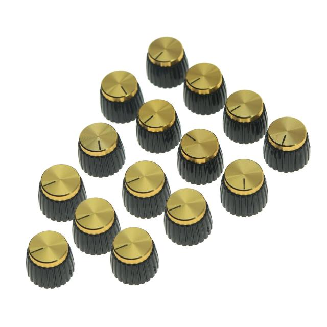 AMP Botões de Alumínio para Amplificador de Guitarra 15 Peças Diâmetro 6mm