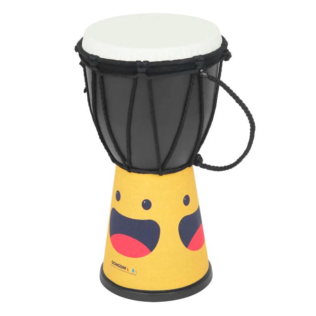 Tambor Africano Artesanal de 4 Polegadas para Crianças - Djembe Colorido e Tradicional para Estudo Musical e Percussão