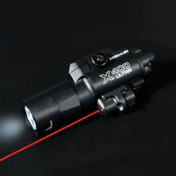Ponteiro laser de lanterna de alta intensidade dois em um X400U: cabe em trilho de 20 mm, para armas de airsoft de brinquedo, caça, fósforos CS e jogos de guerra - Image 4