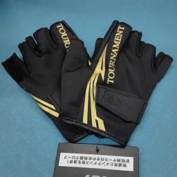 Anti-Slip couro Fly pesca luvas, anti-derrapante, metade do dedo, esportes ao ar livre, camping, caminhadas, ciclismo, 1 par - Image 3