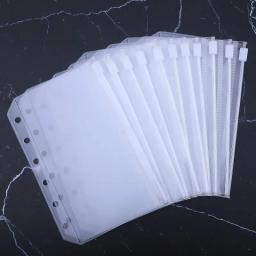 Budget Envelopes Saco de Folhas Soltas, Impermeável, Fichário, Caderno, Planejador, Zíper, Bolsos, PVC, Dinheiro, 6-Hole, A6 - Image 1