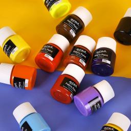 Tintas Profissionais De Pintura Têxtil, roupas cerâmicas pintadas à mão, conjunto de tinta acrílica, suprimentos de arte, 20ml - Image 4