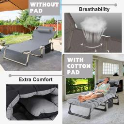 Portátil Folding Camping Bed, Berço, Viagem ao ar livre Bed, única pessoa - Image 6