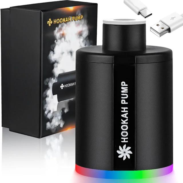 Bomba Elétrica de Narguilé e Extrator de Fumaça com Mangueira, Tigela Grande e Soprador de Carvão Elétrico - Ferramenta de Vapor