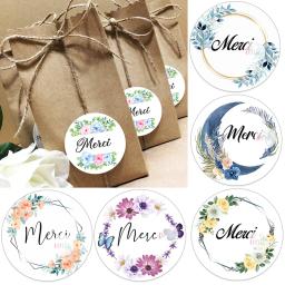 Embalagem Selo Etiquetas para Festas de Pequenas Empresas, Obrigado Adesivos, Baking Gift Bag, Merci - Image 2