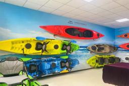 Destacável caiaque de pesca para desportos aquáticos, 2 pessoa modular, três seção, Pedal Drive, emenda, alta qualidade - Image 4