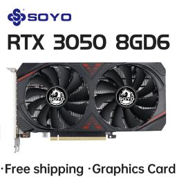 Soyo placas gráficas rtx 3050 8g/6g gddr6 gpu nvidia pc componentes de computador pci express x16 4.0 placa de vídeo para jogos rtx3050 novo - Image 3