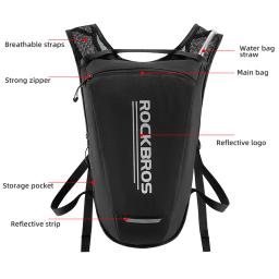 ROCKBROS Bolsa De Reservatório De Água, Mochila De Hidratação, Reflexivo Estável, Colete De Corrida, Bexiga De Água, Nova Equitação, 2L - Image 5