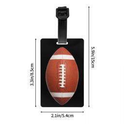 Futebol americano Bola Bagagem Tag, Proteção de Privacidade, Futebol Esporte Bagagem Tags, Travel Bag Labels, Mala, Personalizado - Image 4