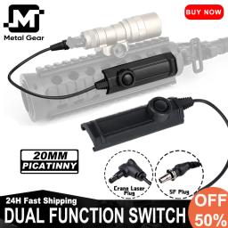 Dupla Função Interruptor de Pressão Remoto, Lanterna Tática, Caça Acessório, SF Plug Arma Luz, Botão Constant, Wadsn M300 M600 - Image 1