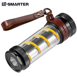 Lanterna de acampamento de bronze regulável, COB Outdoor Tent Lights, tocha impermeável, carregamento tipo c, lâmpada de emergência para caminhadas de pesca - Image 4