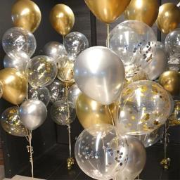 Conjunto de balões de confete dourado, 20 peças, metálico, cromado, festa de aniversário, casamento, decoração, aniversário, chá de bebê - Image 3