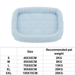Tapete de cama quadrada macia para animais de estimação, almofada calmante para cães, gato, pequeno, médio, grande, suprimentos de almofada - Image 6