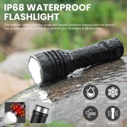Wurkkos-lanterna tática recarregável, IPX8 impermeável, dois modo de grupo, EDC interruptor de cauda, XHP70.3 HI LED, 5000Lm, TS23 21700 - Image 6