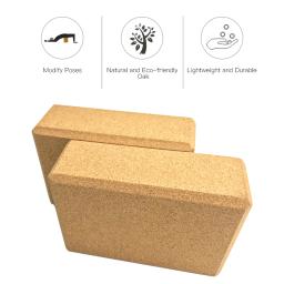 Bloco de cortiça Yoga alta densidade para Home Gym Exercício, tijolo de madeira macia, Indoor Workout Fitness, 3Pcs - Image 3