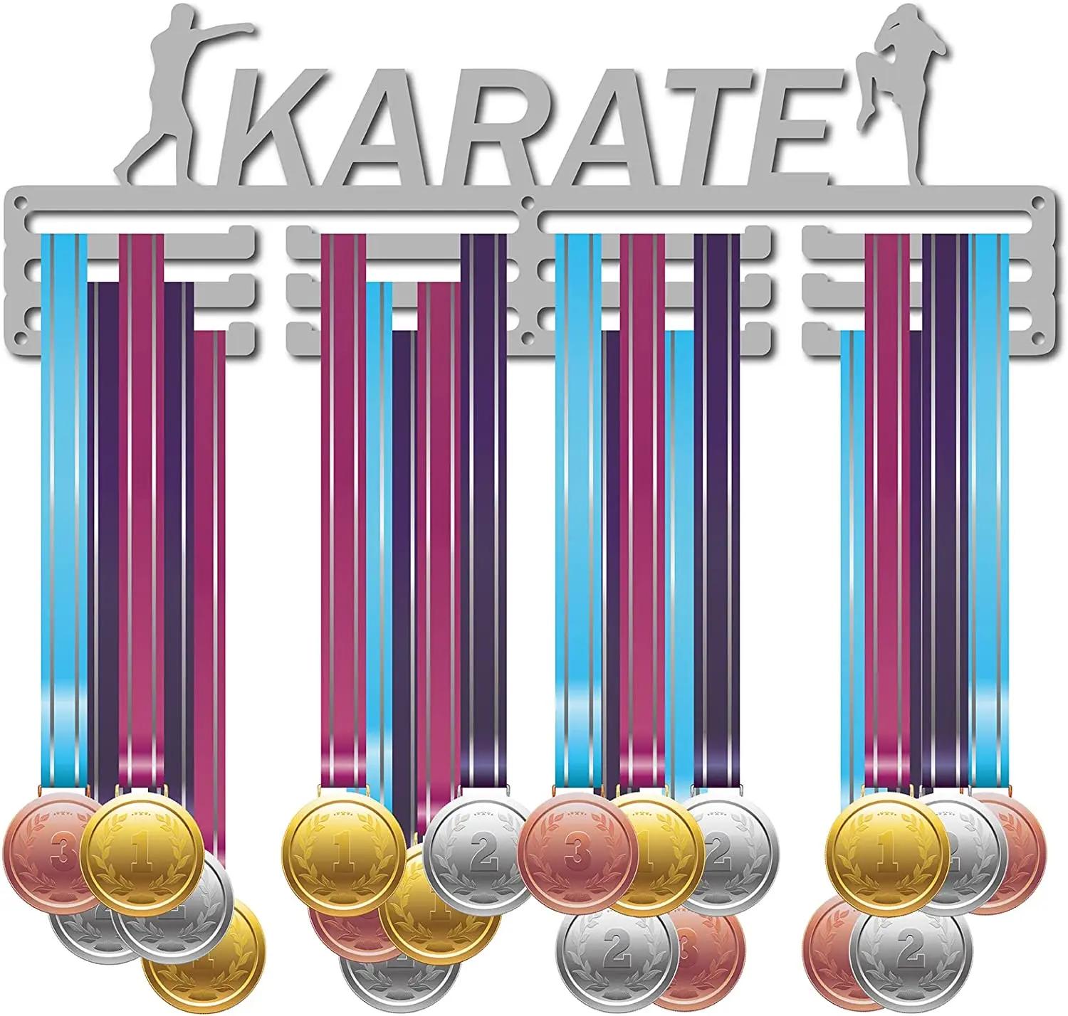 Medalha de karate cabide exibição karate japonês esportes corrida titular medalha para exibição de fita competição medalha pendurado atleta presente - Image 1