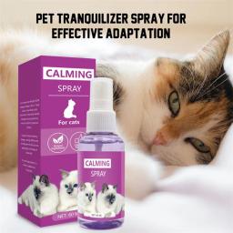 Spray Calmante Anti-Stress Feromona para Gatos, Spray Calmante, Relaxamento Emocional, Suprimentos de Limpeza de Saúde, 60ml - Image 1