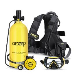 Dideep Equipamento de Mergulho e Snorkeling, Peixe Respirador, Kit de Cilindro de Oxigênio, Amarelo Padrão, 3L, X6000 - Image 1